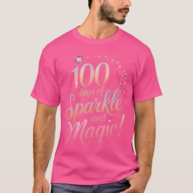 100 dagar med gnista och magi t shirt (Framsida)