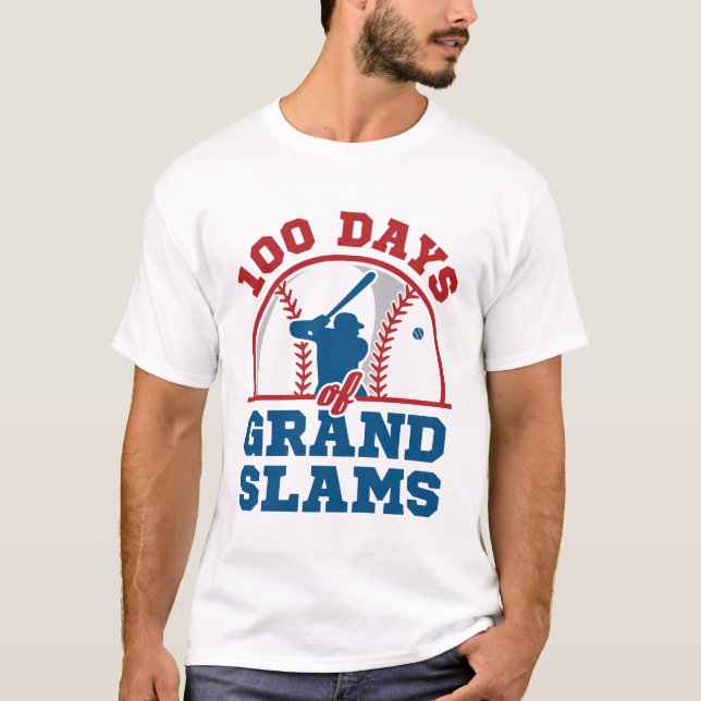 100 dagar med Grand Slams Baseball T Shirt (Framsida)