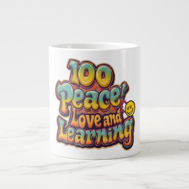 100 dagar med Groovy Learning Jumbo Mugg (Framsidan)