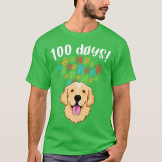 100 dagar med Hund Golden i skolkostymen Boy Girl T Shirt