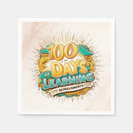 100 dagar med inlärningsresultat Roligt Studenten Pappersservett