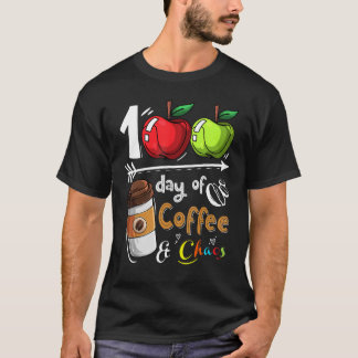 100 dagar med kaffe och kaos 100 dagars skoltråd t shirt