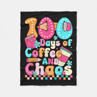 100 dagar med kaffe och stämpel; Chaos Teacher Ret Fleecefilt