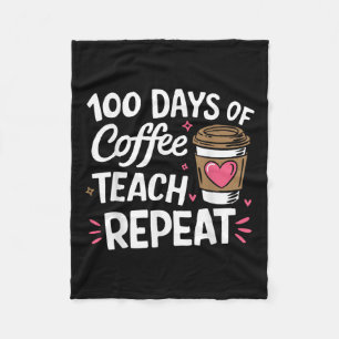 100 dagar med kaffepersikor Upprepa 100 dagar i sk Fleecefilt