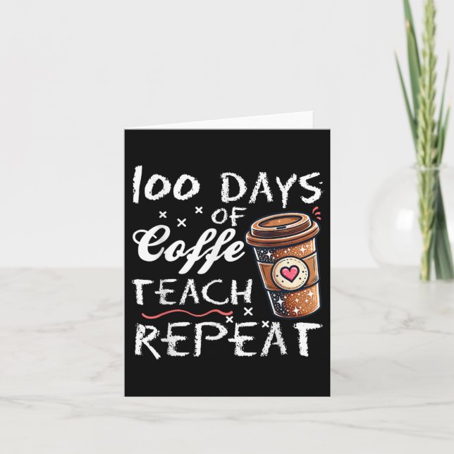 100 dagar med kaffepersikor Upprepa 100 dagar i sk Kort (Framsida)