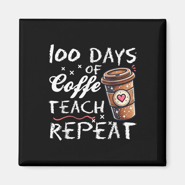 100 dagar med kaffepersikor Upprepa 100 dagar i sk Magnet (Framsidan)