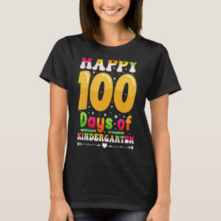 100 dagar med Kindergarten Lycklig 100-dagarsdag i T Shirt