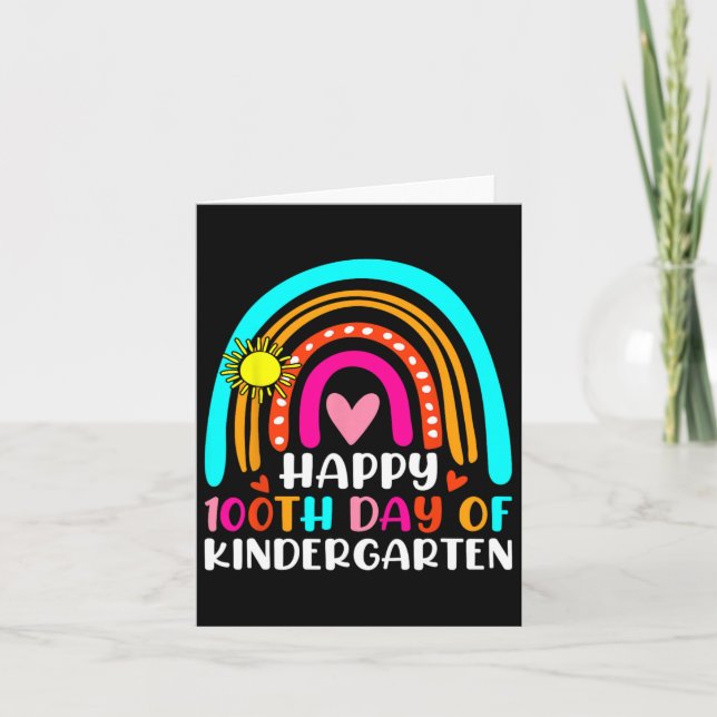 100 dagar med Kindergarten School Rainbow 100 daga Kort (Framsida)