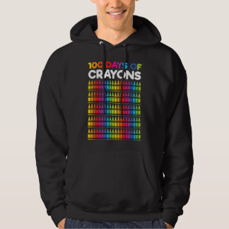 100 Dagar Med Kritor För Flickor 100:e Skoldagen  Hoodie