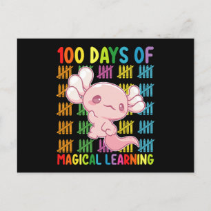 100 dagar med magisk utbildning Axolotl School Vykort