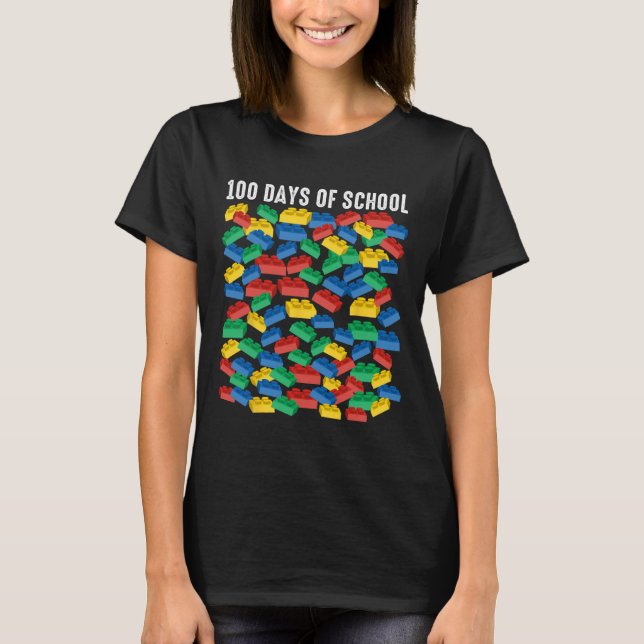 100 dagar med Master Builder för Byggnad av skolan T Shirt (Framsida)