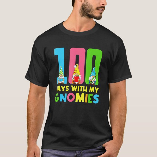 100 dagar med min Gnomies Gnome-lärare T Shirt (Framsida)