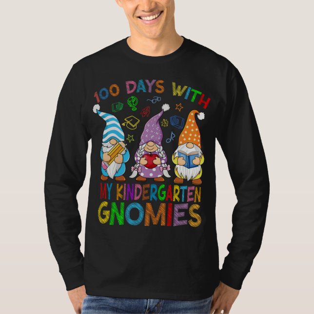 100 dagar med min Kindergarten Gnomes Virtuell Tea T Shirt (Framsida)
