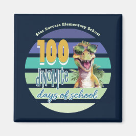 100 dagar med Monogrammed skoldosinosaur Magnet