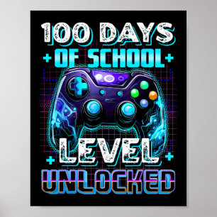 100 dagar med olåst videospelare på skolnivå 100t poster