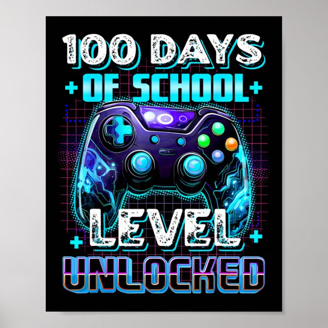 100 dagar med olåst videospelare på skolnivå 100t poster (Framsidan)