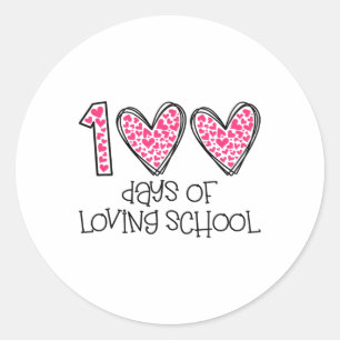 100 dagar med övernattning i skolhjärta 100 dagar runt klistermärke