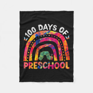 100 dagar med Preschool Tie Dye Rainbow Mask Lärar Fleecefilt