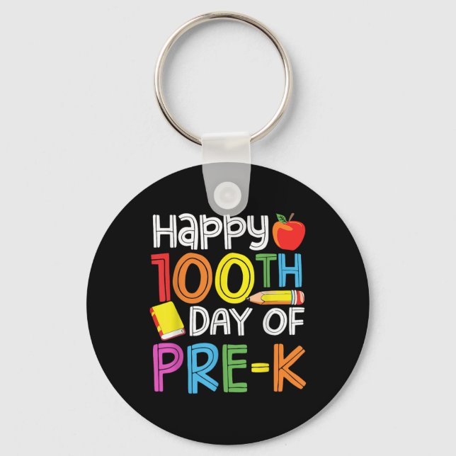 100 dagar med Preschoollärarbarn 100 dagar Nyckelring (Framsida)