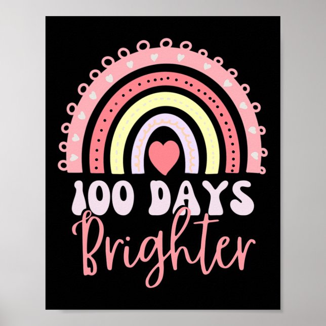 100 dagar med regnbåge i skolan 100 dagar under 10 poster (Framsidan)