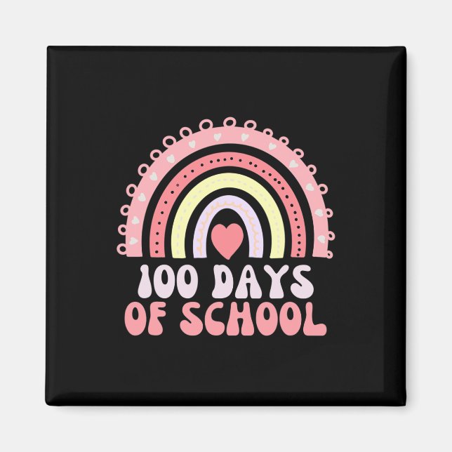 100 dagar med regnbåge i skolan 100-dagars skoldag magnet (Framsidan)