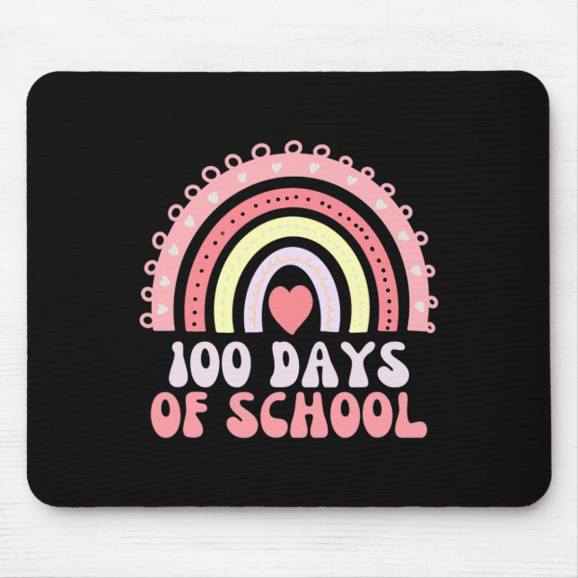 100 dagar med regnbåge i skolan 100-dagars skoldag musmatta (Framsidan)