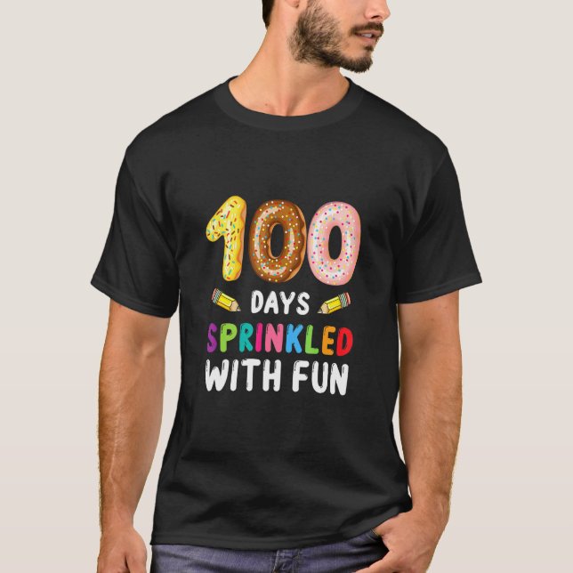 100 dagar med Roligt 100 skoldagar T Shirt (Framsida)