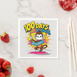100 dagar med Roligt av Firande Monkey Pappersservett