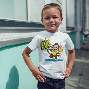 100 dagar med Roligt av Firande Monkey T Shirt