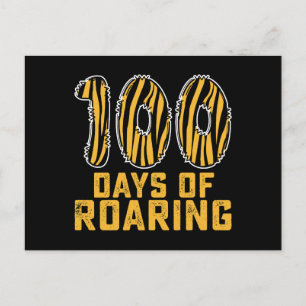 100 dagar med rytande tiger rolig 100-årsjubileum vykort