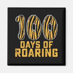 100 dagar med rytande tiger rolig 100:e dag skola magnet