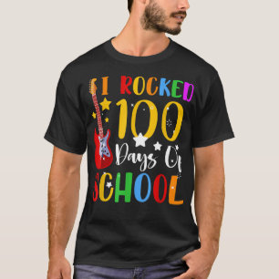 100 dagar med School Guitar Music Älskare Bo T Shirt