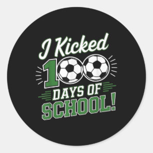 100 dagar med skola 100 dagar Smartare Socc Runt Klistermärke