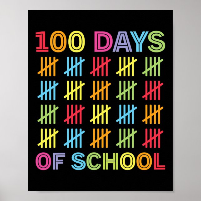 100 dagar med skolbarn 100 dagar med skolexamen poster (Framsidan)
