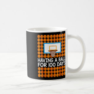 100 dagar med skolbasket 100 dagar Bollar-gåva Kaffemugg