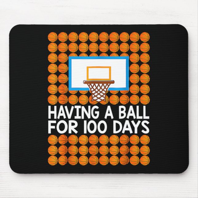 100 dagar med skolbasket 100 dagar Bollar-gåva Musmatta (Framsidan)