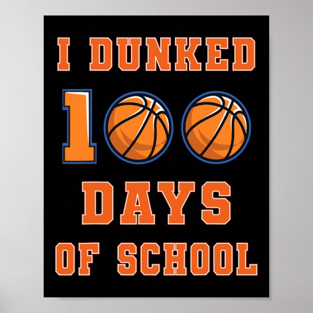 100 dagar med skolbasket 100 dagar poster (Framsidan)