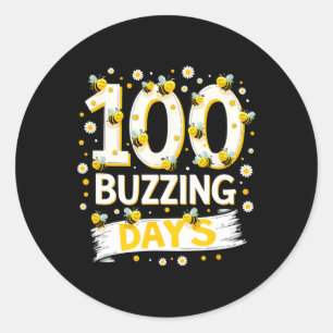 100 dagar med skolbin 100 dagar i sträck runt klistermärke