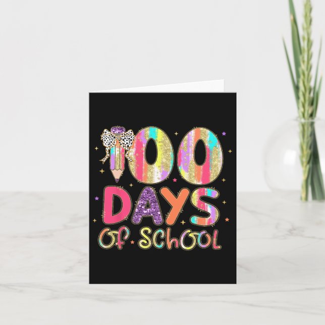 100 dagar med skolblyertspennborrning Gi Kort (Framsida)