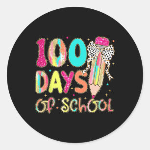 100 dagar med skolblyertspennborrning Gi Runt Klistermärke
