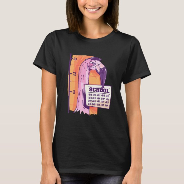 100 dagar med skoldiskar och flamingo t shirt (Framsida)