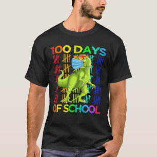 100 dagar med skoldosinosaur Rex-bärarmask smart T Shirt