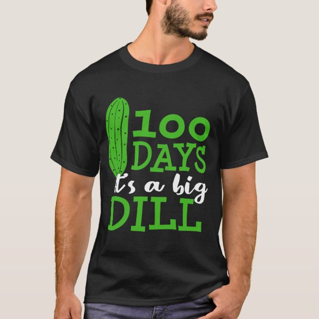 100 dagar med skolelever med stor dill och pedagog t shirt (Framsida)