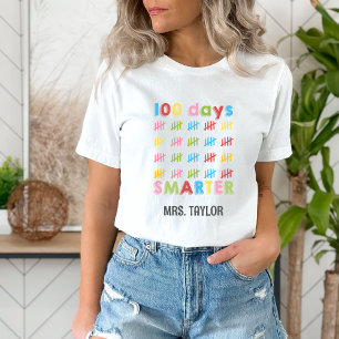 100 dagar med skolfärgad lärare t shirt