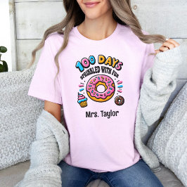 100 dagar med skolfärgad lärare t shirt