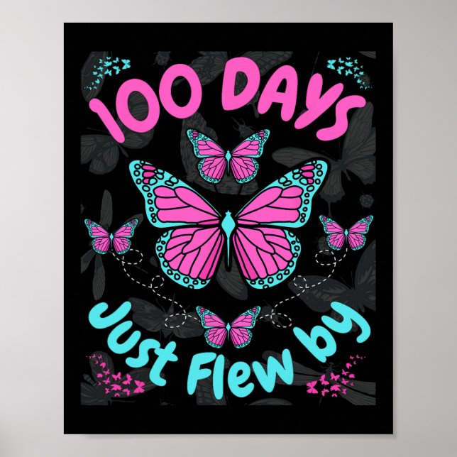 100 dagar med skolfjärilflickor 100 dagar, bara F Poster (Framsidan)