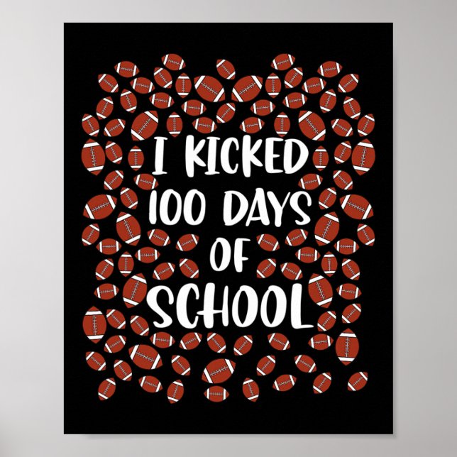 100 dagar med skolfotbollsspelare Student Poster (Framsidan)