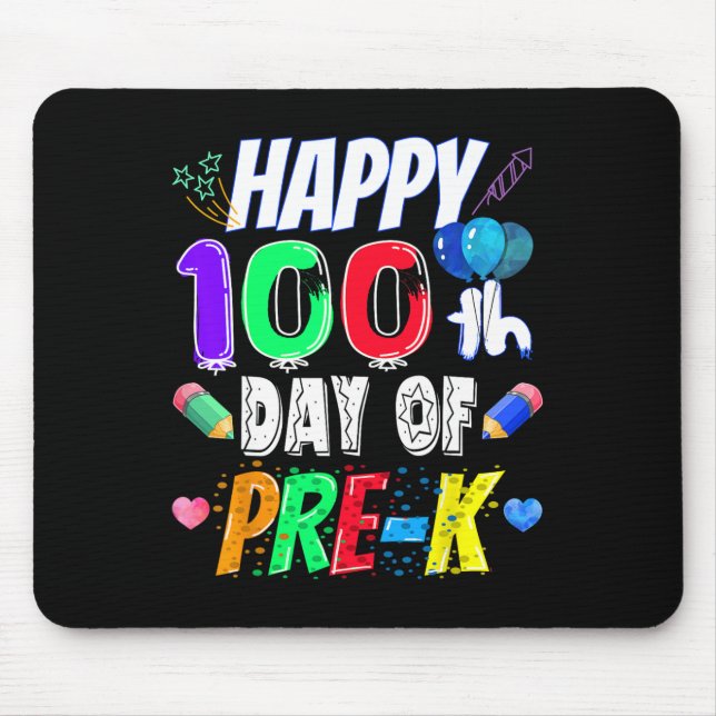 100 dagar med skolgåva 100 dagar med förk-lärare musmatta (Framsidan)