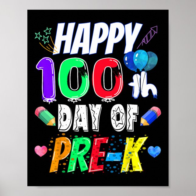 100 dagar med skolgåva 100 dagar med förk-lärare poster (Framsidan)