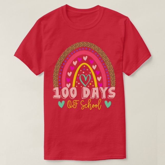 100 dagar med skolgåva från För barn och Studenter T Shirt (Design framsida)